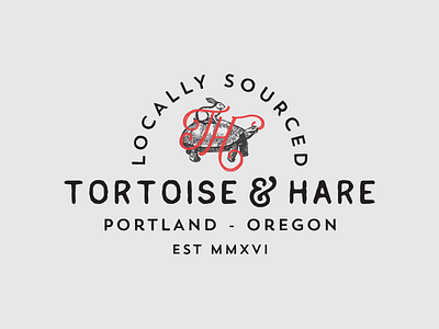 Tortoise & Hare concept logo monogram th
