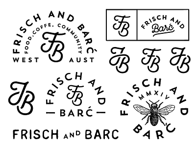 F & B concept fb logo monogram