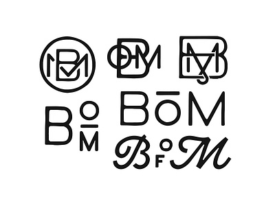 BoM logo logoconcept monogram