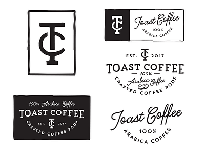 Toast Coffee coffe logo tc