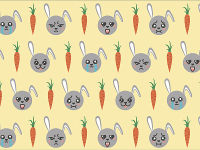 Rabbit pattern=) emoji pattern rabbit