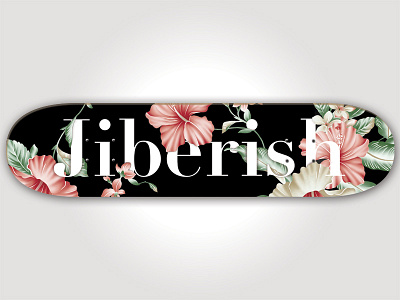 Skate Deck deck floral jiberish skateboard typography