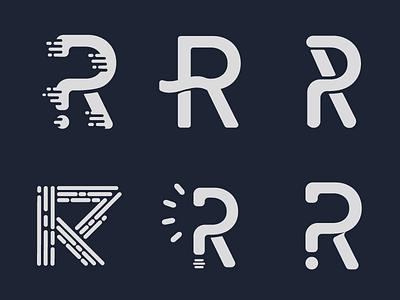 R branding identity letter logo mark r type typography wip