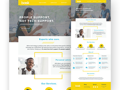 Bask branding homepage identity landingpage layout logo site ui ux web design webdesign website