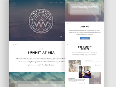 Summit design email landing page layout typography web
