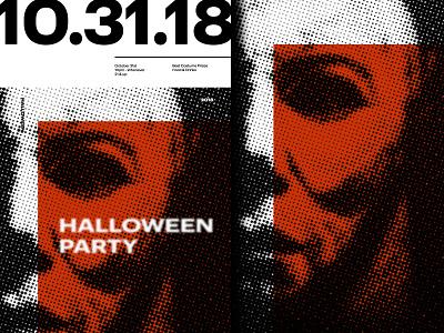 Halloween Dribble illustration layout michael myers poster poster a day poster art typography