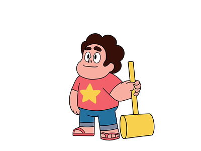 Hammer Practice 2d animation character gif hammer harmony rigging steven universe toon boom