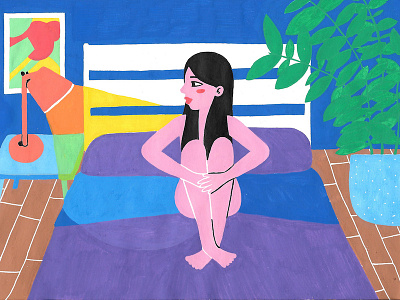 Room illustration posca