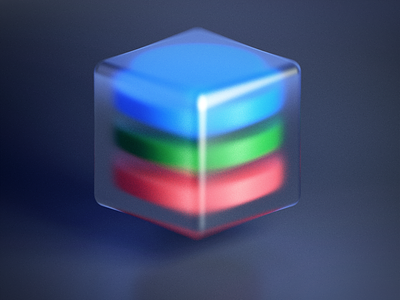3D Frosted Glass 3d frosted glass icon