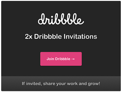 2 Dribbble Invitations dribbble invitations