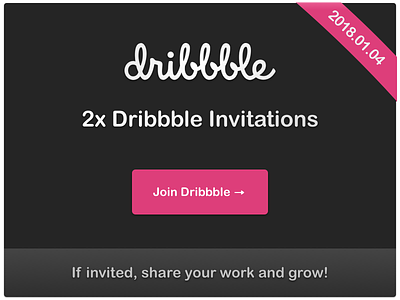 New 2 Dribbble Invitations dribbble invitations