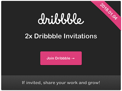 New 2 Dribbble Invitations