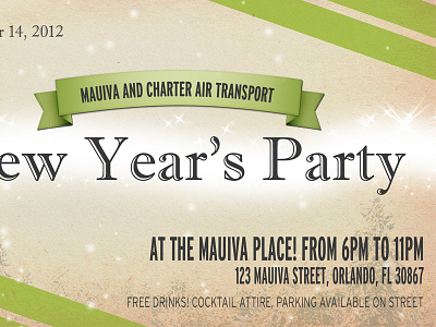 Mauiva Party christmas holiday invitation mauiva new year winter