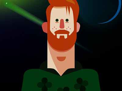 Lucky ginger beard digital ginger illustration irish lucky male man minimal