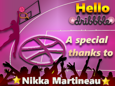 Hello Dribbble dribbble hello nikka martineau thanks