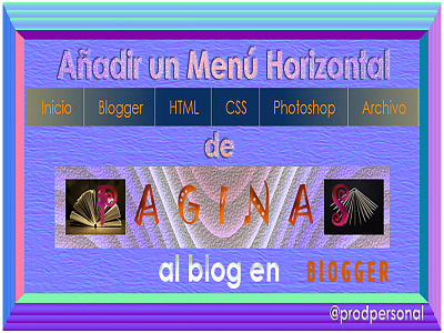 Horizontal Navigation Menu in Blogger article blog blog design blogger blogging blogspot infographic menu navbar photoshop prodpersonal web design