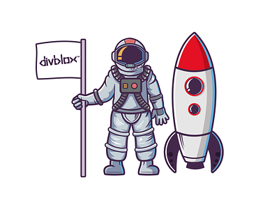 Astronaut artwork illustration illustrator logo vector