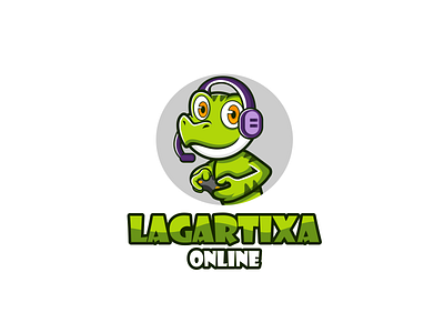 Lagartixa Online artwork illustration logo vector