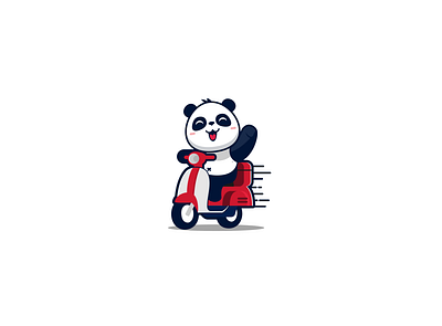 Courier Panda Logo Design artwork branding illustration illustrator logo vector