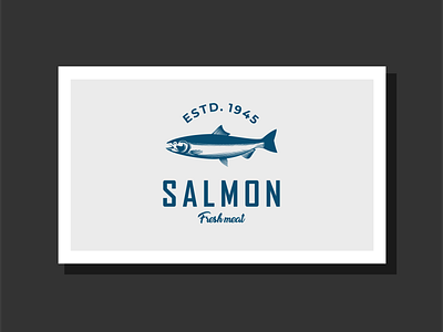 Logo Design - Salmon artwork branding design icon icon design illustration illustrator label design logo packaging design typography vector