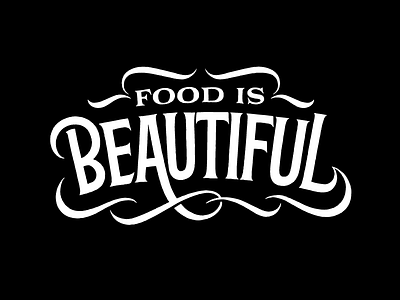 Food is Beautiful coffee made me do it food hand drawn lettering simon ålander swashes typography