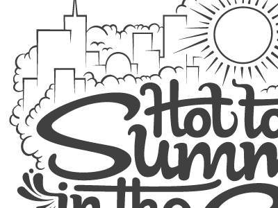 Summer in the city (vector) coffee made me do it illustration simon ålander typography vector