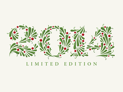 2014 2014 lettering lingonberry numerals typography
