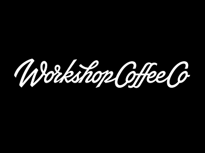 Workshop Coffee Co. badge coffee espresso lettering script typography workshop