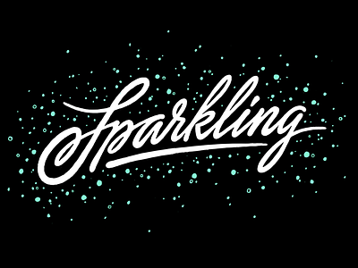 Sparkling lettering script sparkling