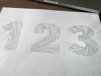 123 (sketch) typography sketch numbers 1 2 3 simon ålander coffee made me do it
