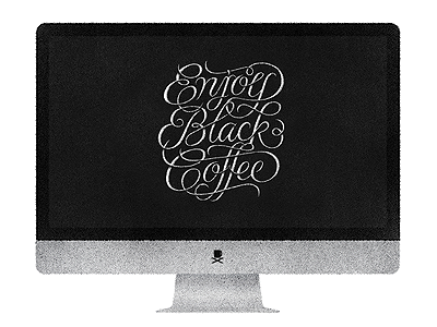 Black Coffee Friday coffee coffee made me do it dcily dear coffee i love you imac script simon ålander texture typography wallpaper