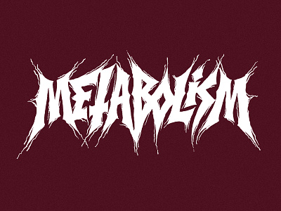 Metabolism black metal logo metabolism typography