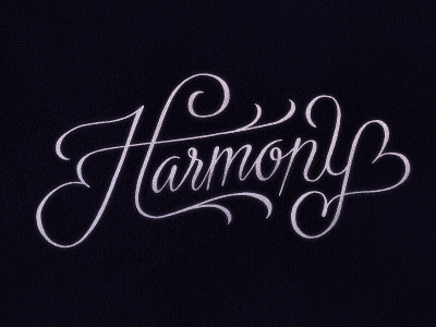 Harmony typography lettering script swashes harmony cheesy simon ålander coffee made me do it
