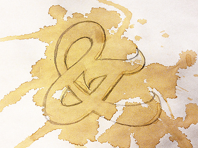 Ampersand (gone wrong) coffee coffee made me do it fail lettering simon ålander sketch stain typography