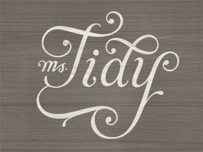 Ms. Tidy type coffee made me do it hand drawn lettering logo ms tidy simon ålander typography