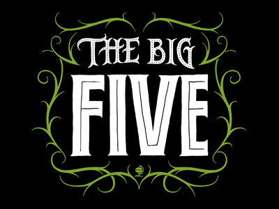 The Big Five coffee made me do it hand drawn lettering poster simon ålander the big five typography