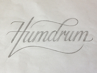 Humdrum logo (sketch) coffee made me do it hand drawn humdrum lettering logo script simon ålander sketch typography