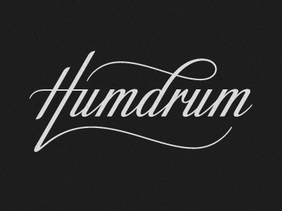 Humdrum logo clothing coffee made me do it custom hand drawn humdrum lettering logo script simon ålander typography