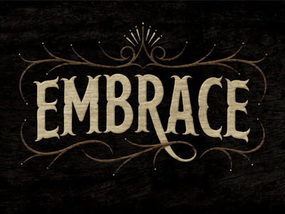 Embrace coffee made me do it embrace hand drawn lettering phrase simon ålander texture the phraseology project typography wooden