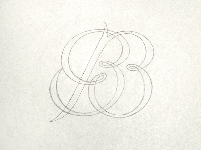 BB monogram (sketch) bb brewery coffee made me do it hand drawn monogram script simon ålander typography