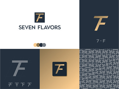 Seven Flavors Brand Concept alphabet brand brand identity branding flavors food letter f logo logo concept luxury brand number number 7 spices spicy tasty