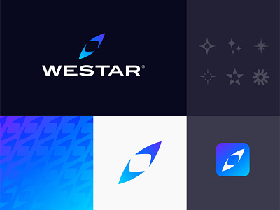 Westar branding brand brand identity branding concept logo design logotype space spacex stars ui design unicorn unique logo univers w logo westar