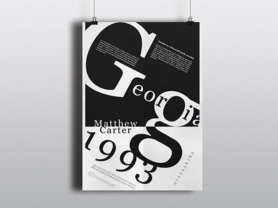 Georgia poster black and white graphic design poster posters typography typography art typography poster