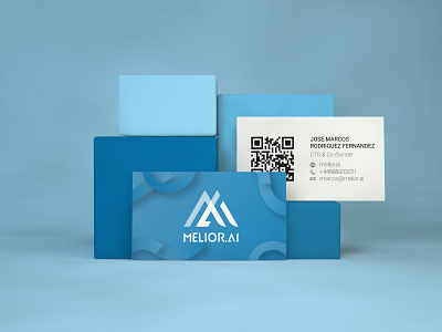 Melior.AI business card brand brand design branding business card business card design businesscard tech design tech logo technology logo