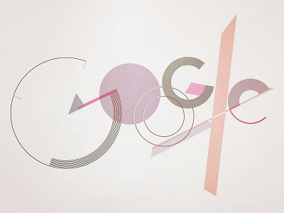 Google logo in Bauhaus style bauhaus contest cretive google illustation logo