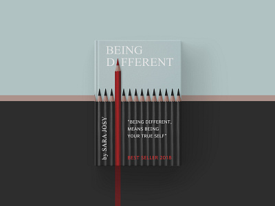 Book cover "Being different" book book cover design photoshop print design