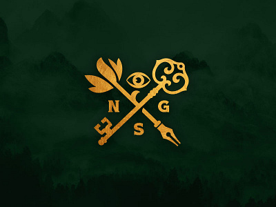 New Garden Society icon branding epic eye graphic design illustration key lettering pen studio typography