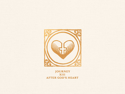 Icon Design - Journey 13 After God's Heart bible chapter faith god heart icon journey meaning new garden society vintage