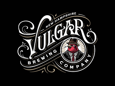 Vulgar Brewing Company beer brewery brewing craft illustration lettering logo typograhy