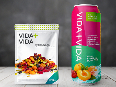 Vida+Vida logo logomark logotype natural packaging vibrant